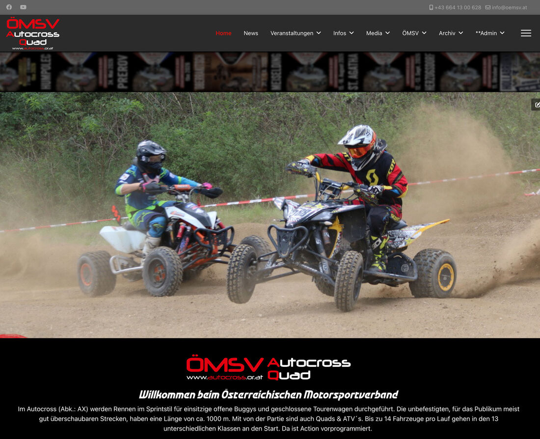 Website des ÖMSV Autocross & Quad